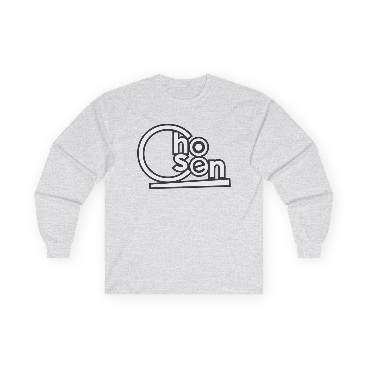 Chosen Retro Logo Long Sleeve Tee — Minimal Graphic Cotton Shirt