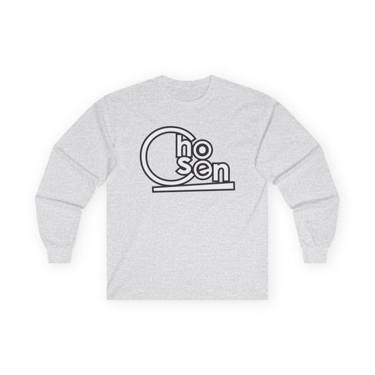 Chosen Retro Logo Long Sleeve Tee — Minimal Graphic Cotton Shirt