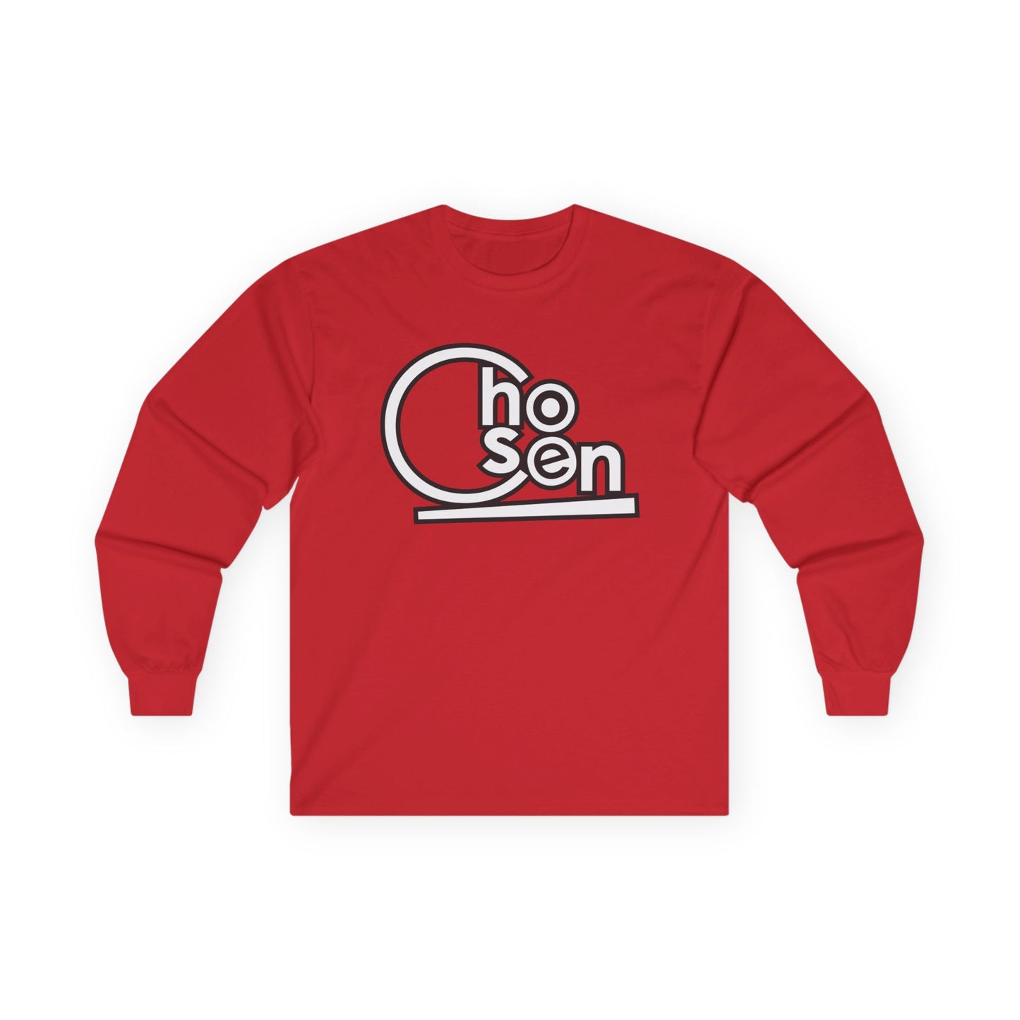Chosen Retro Logo Long Sleeve Tee — Minimal Graphic Cotton Shirt