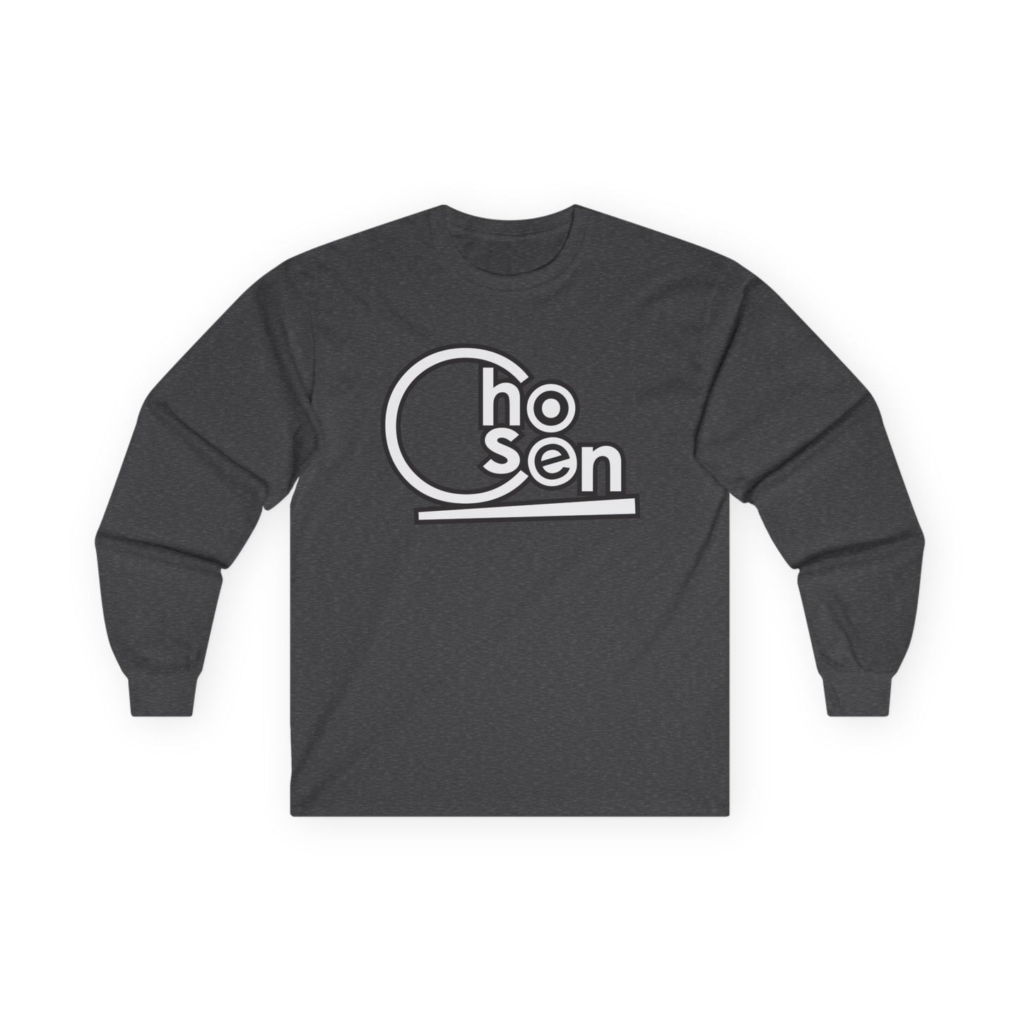 Chosen Retro Logo Long Sleeve Tee — Minimal Graphic Cotton Shirt