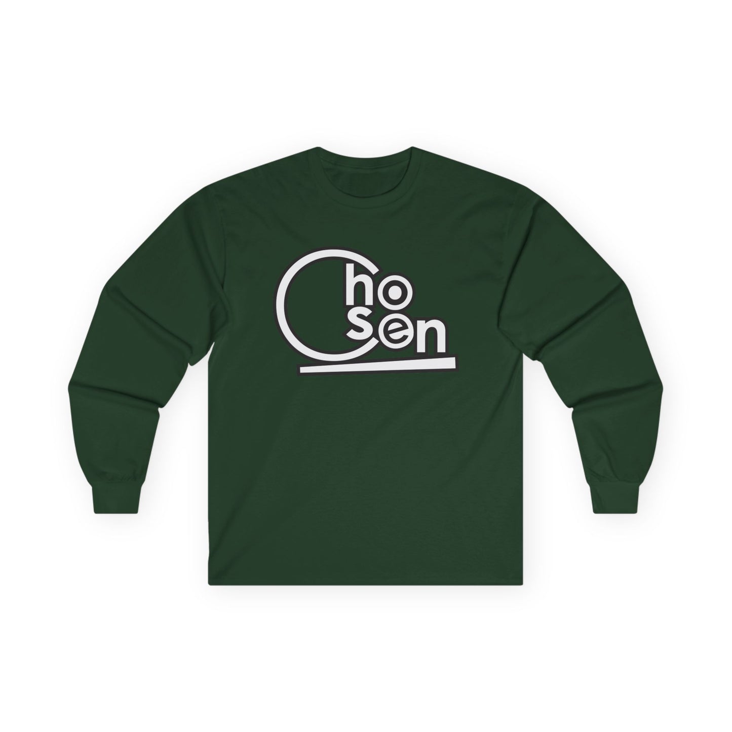 Chosen Retro Logo Long Sleeve Tee — Minimal Graphic Cotton Shirt