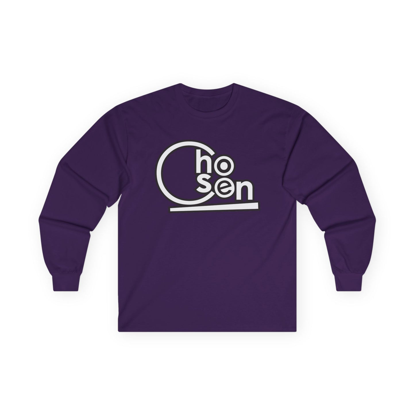 Chosen Retro Logo Long Sleeve Tee — Minimal Graphic Cotton Shirt
