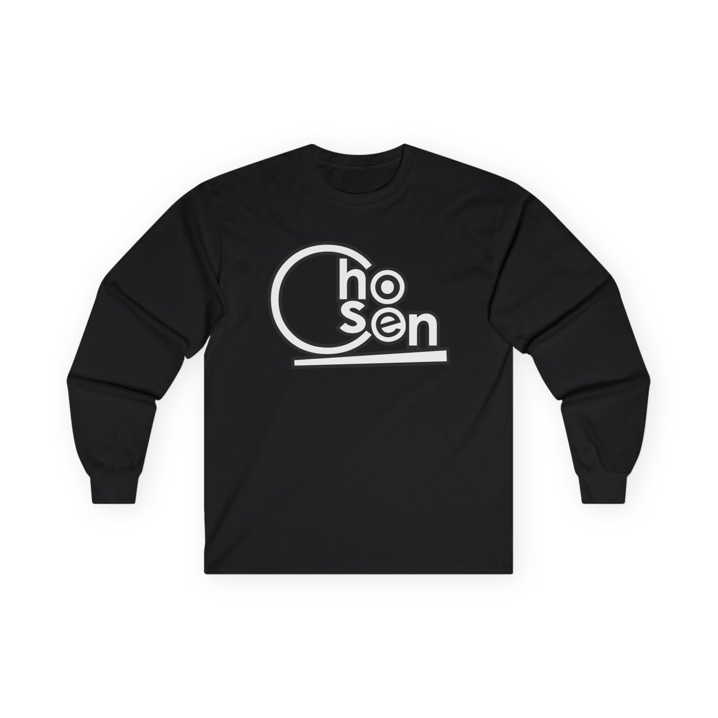 Chosen Retro Logo Long Sleeve Tee — Minimal Graphic Cotton Shirt