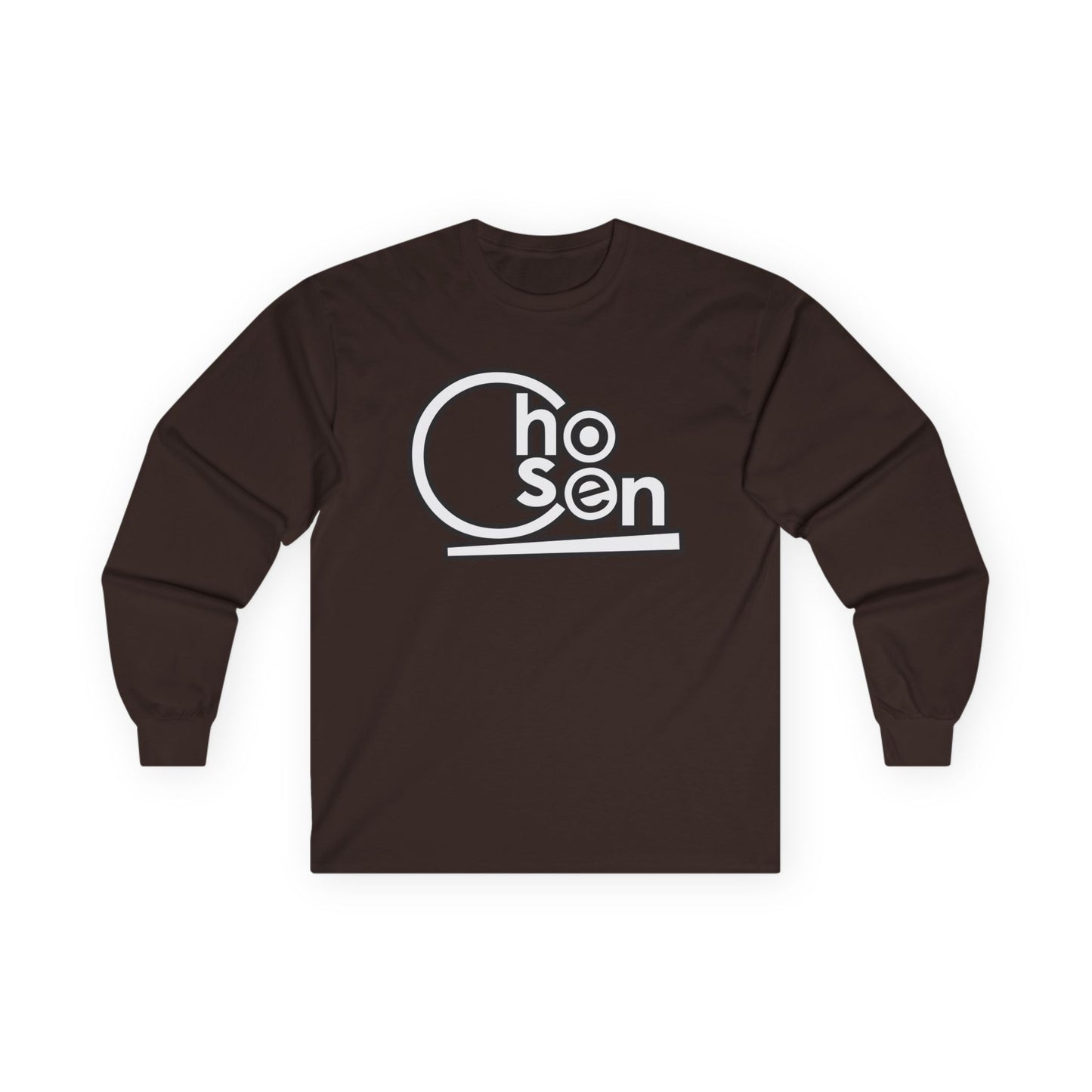 Chosen Retro Logo Long Sleeve Tee — Minimal Graphic Cotton Shirt