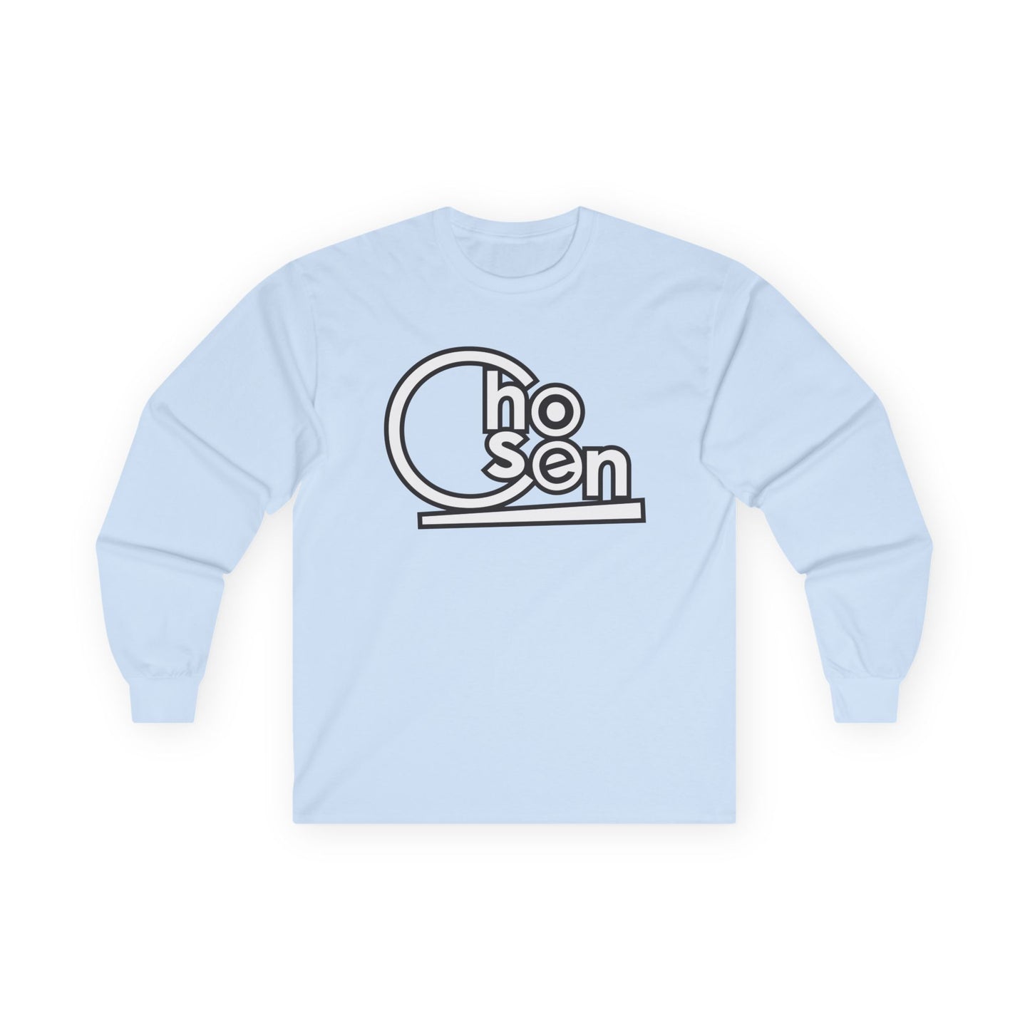 Chosen Retro Logo Long Sleeve Tee — Minimal Graphic Cotton Shirt