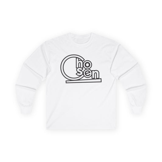 Chosen Retro Logo Long Sleeve Tee — Minimal Graphic Cotton Shirt
