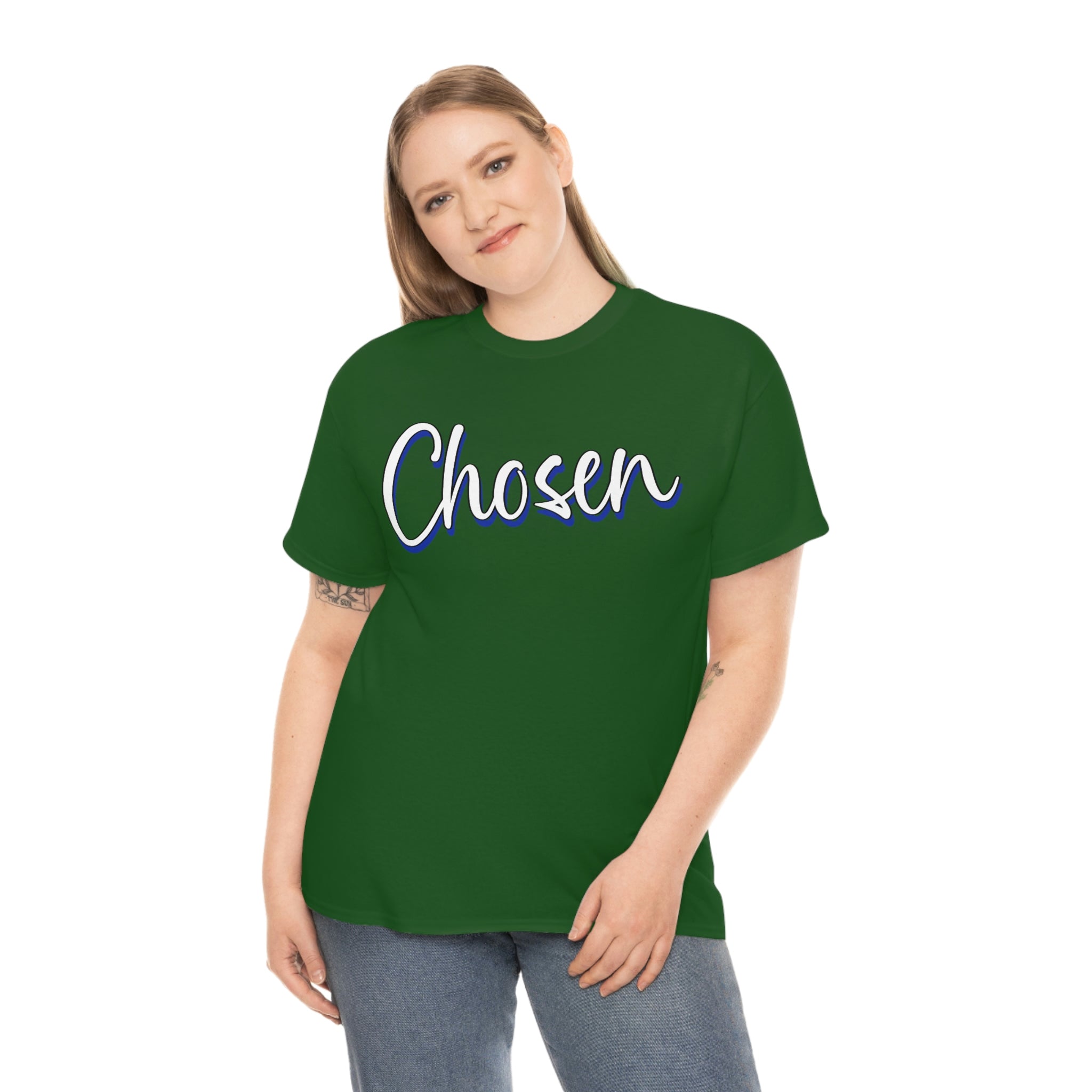 "Chosen" Unisex Heavy Cotton Tee - Infinite Designs LLC