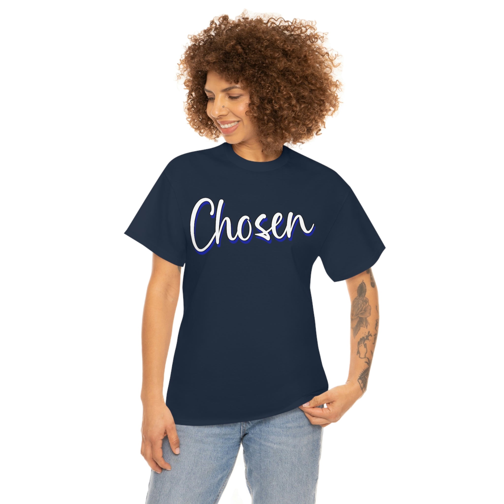 "Chosen" Unisex Heavy Cotton Tee - Infinite Designs LLC