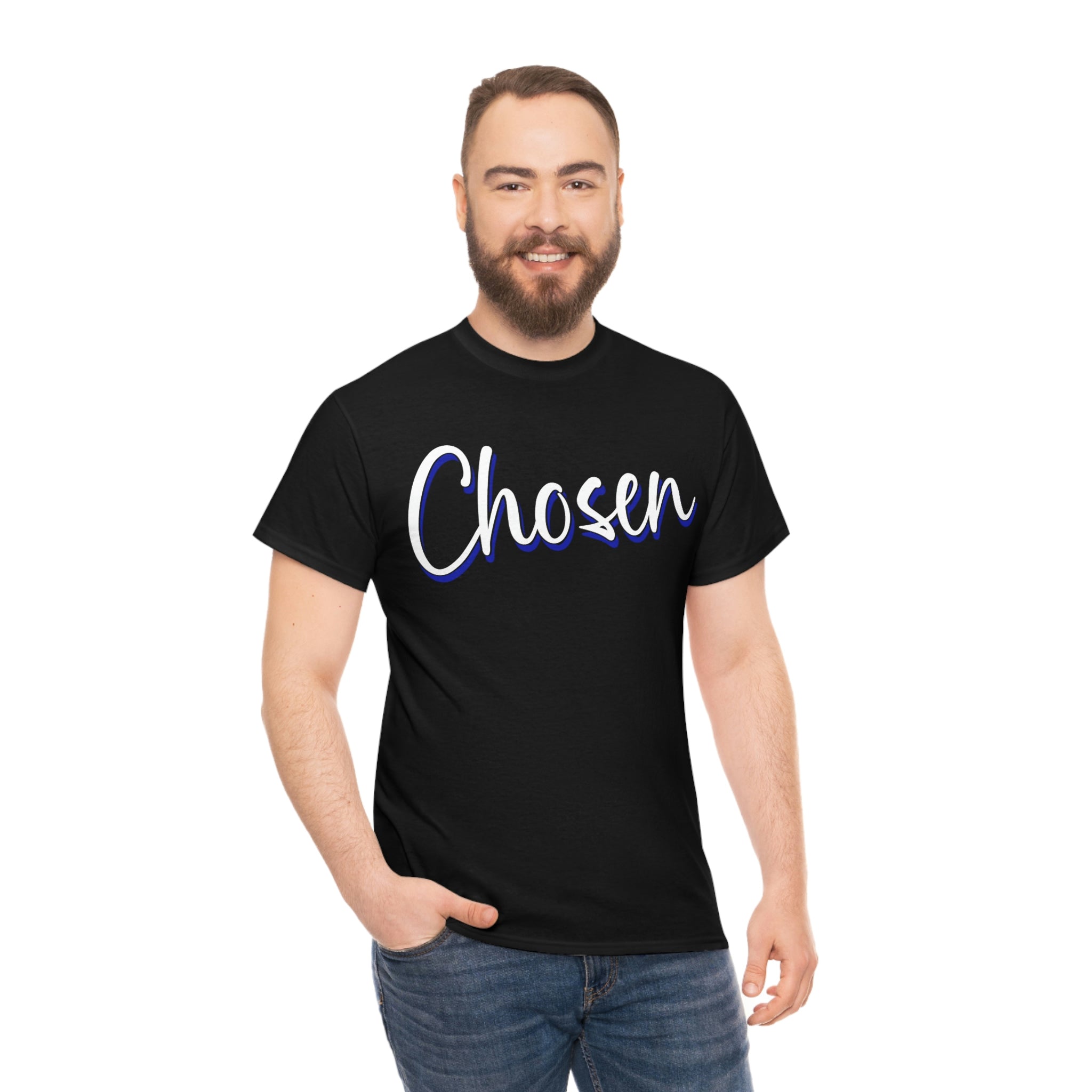 "Chosen" Unisex Heavy Cotton Tee - Infinite Designs LLC