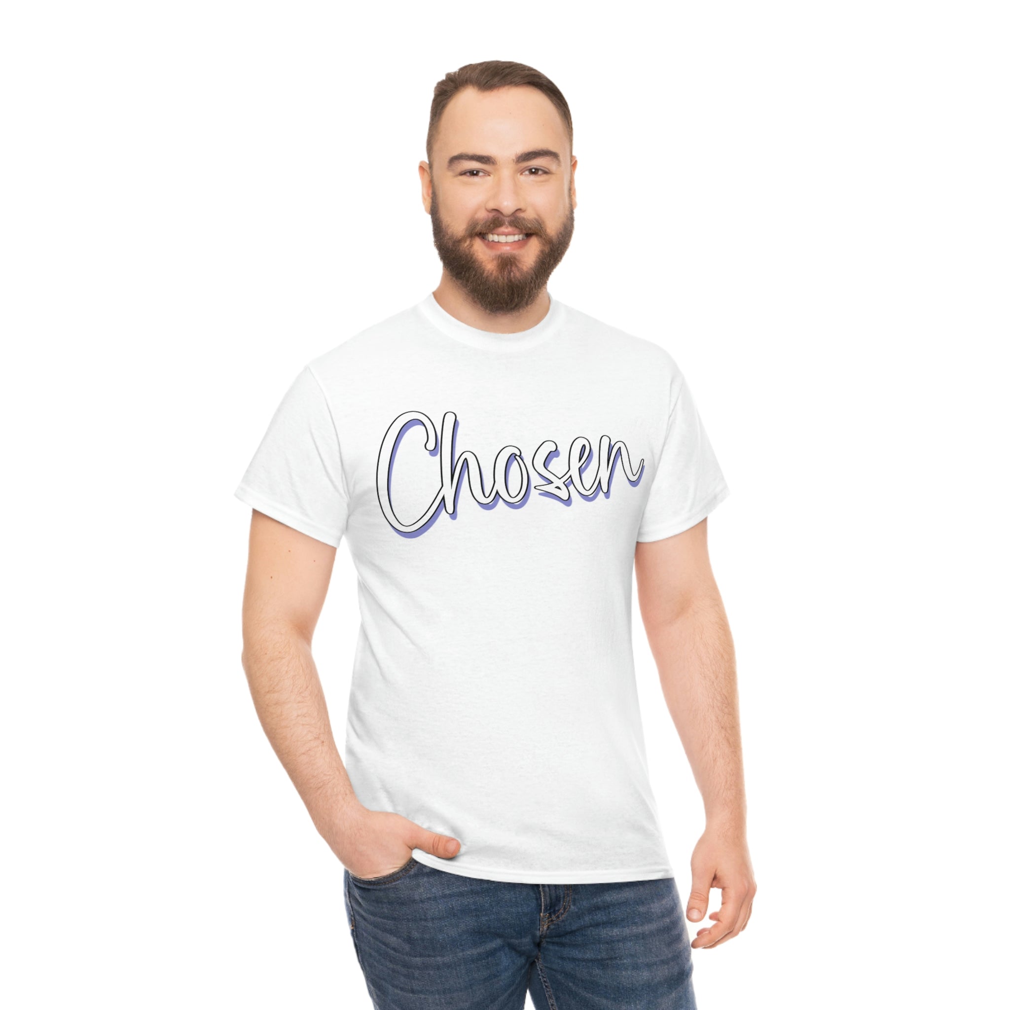"Chosen" Unisex Heavy Cotton Tee - Infinite Designs LLC