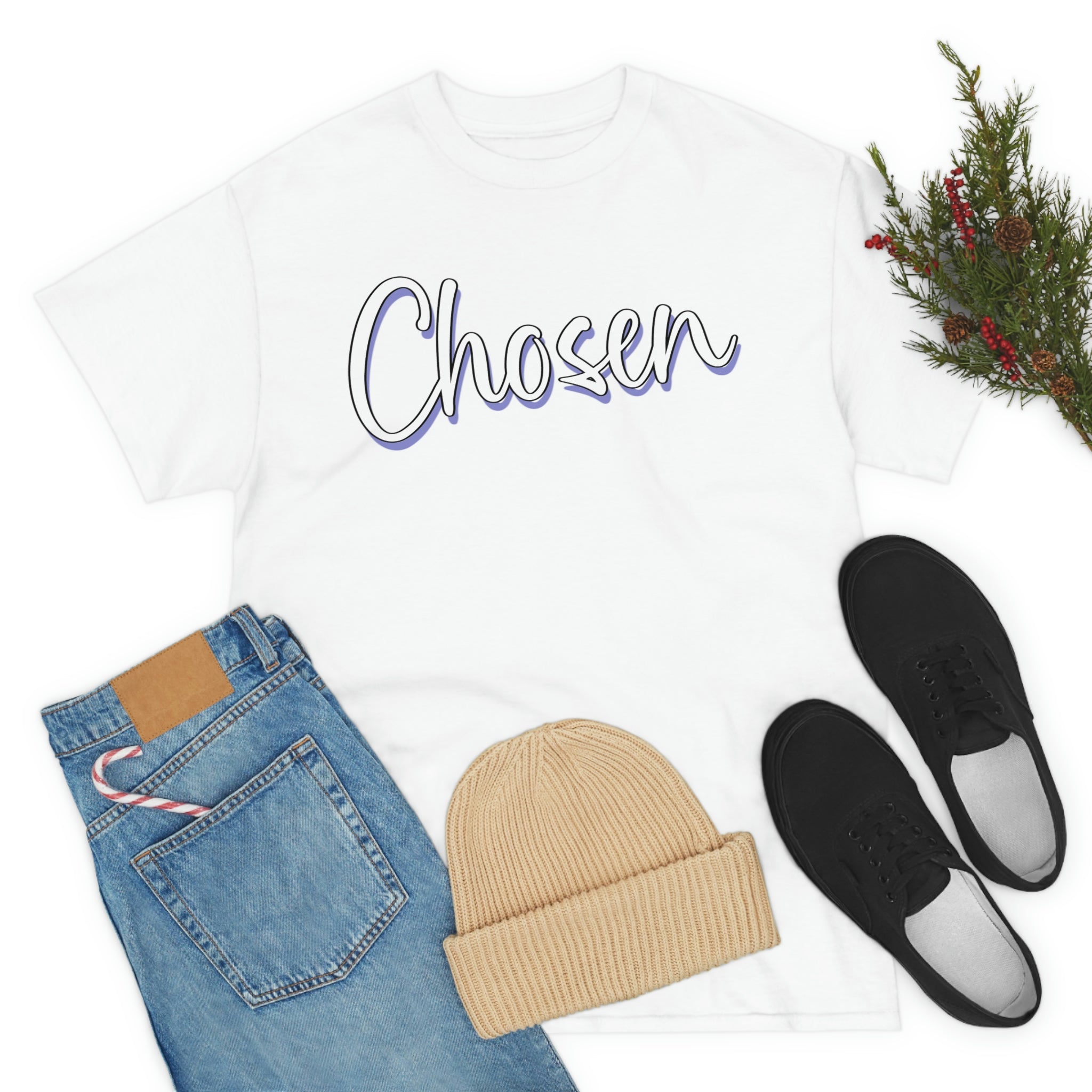 "Chosen" Unisex Heavy Cotton Tee - Infinite Designs LLC
