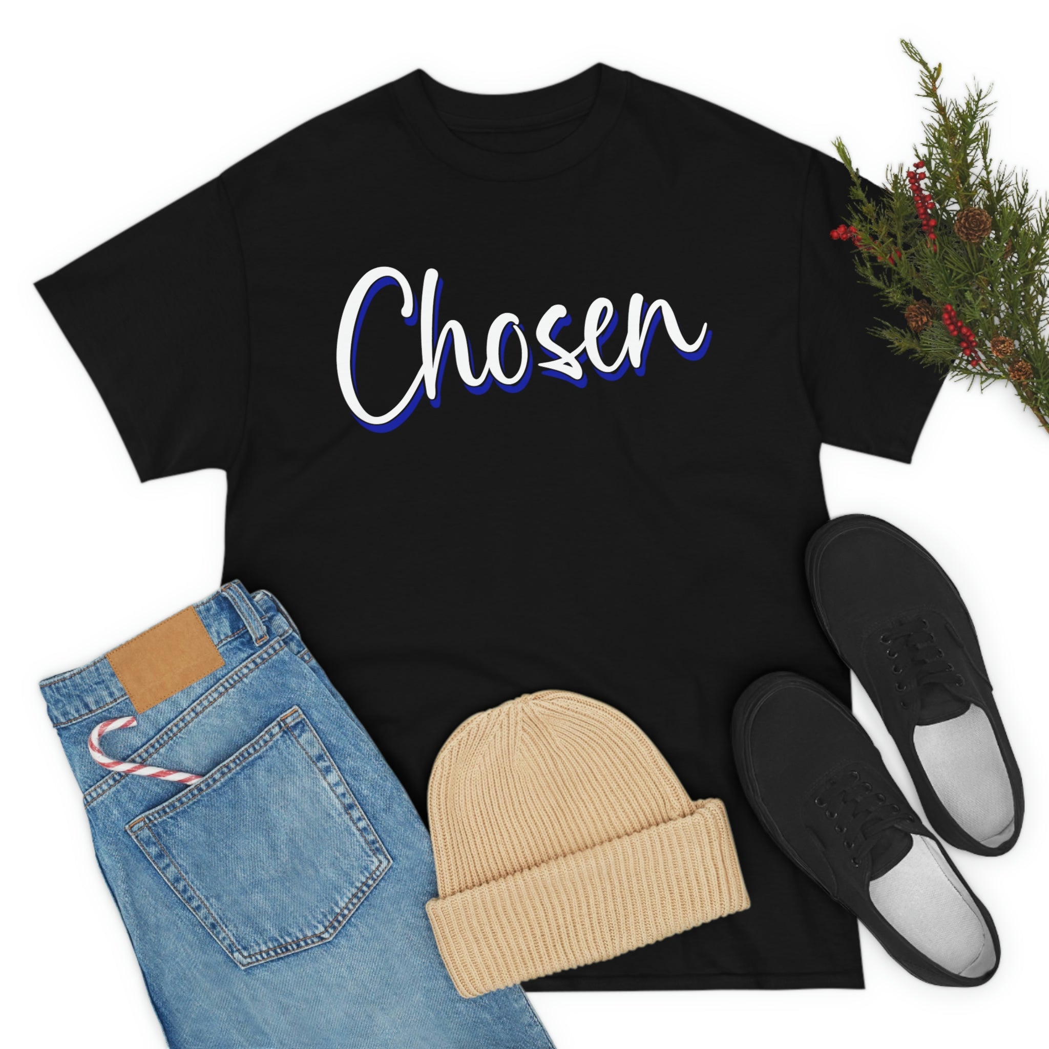 "Chosen" Unisex Heavy Cotton Tee - Infinite Designs LLC
