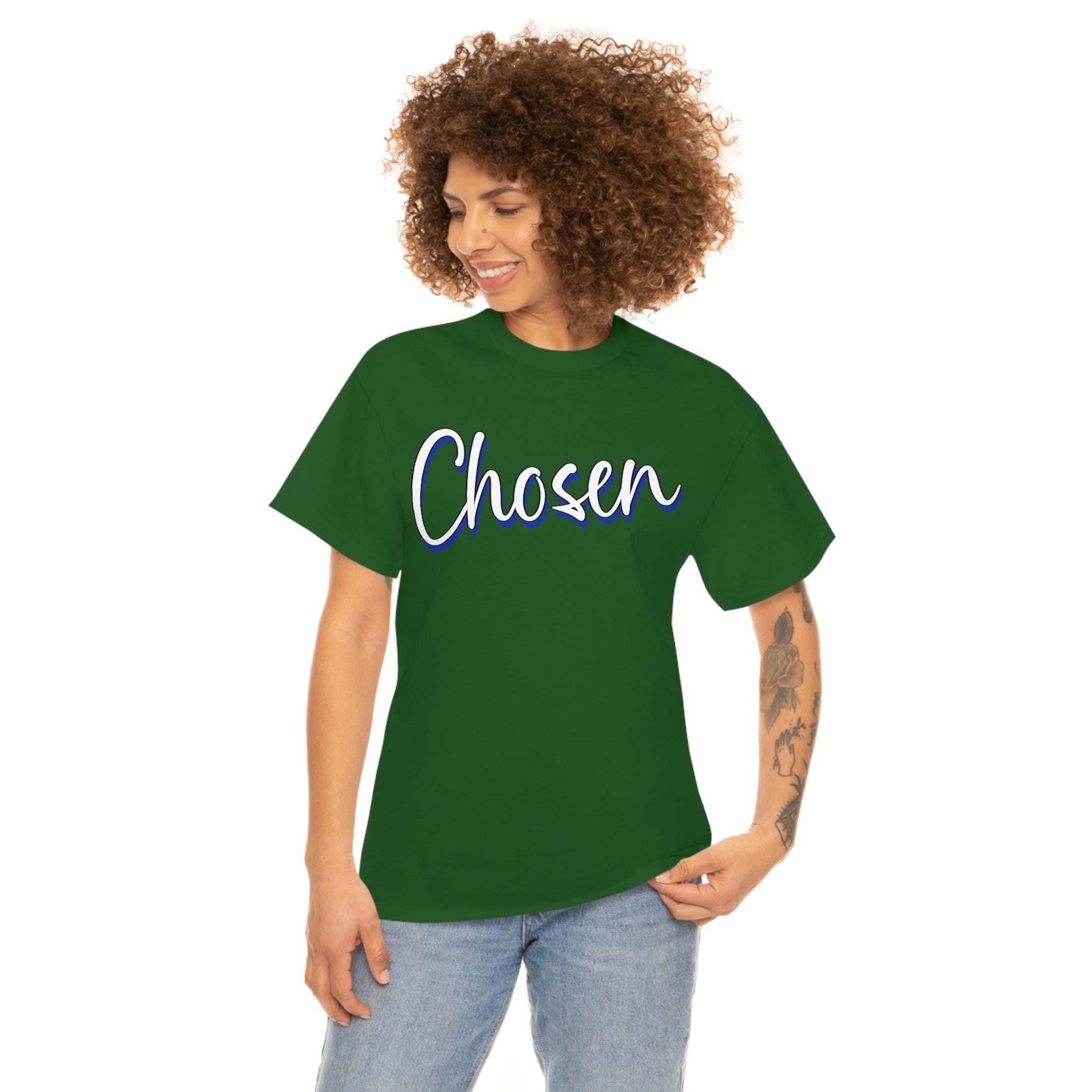 "Chosen" Unisex Heavy Cotton Tee - Infinite Designs LLC