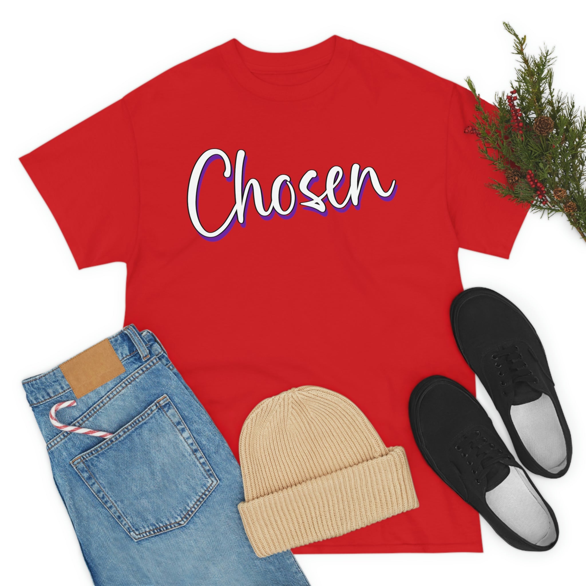 "Chosen" Unisex Heavy Cotton Tee - Infinite Designs LLC