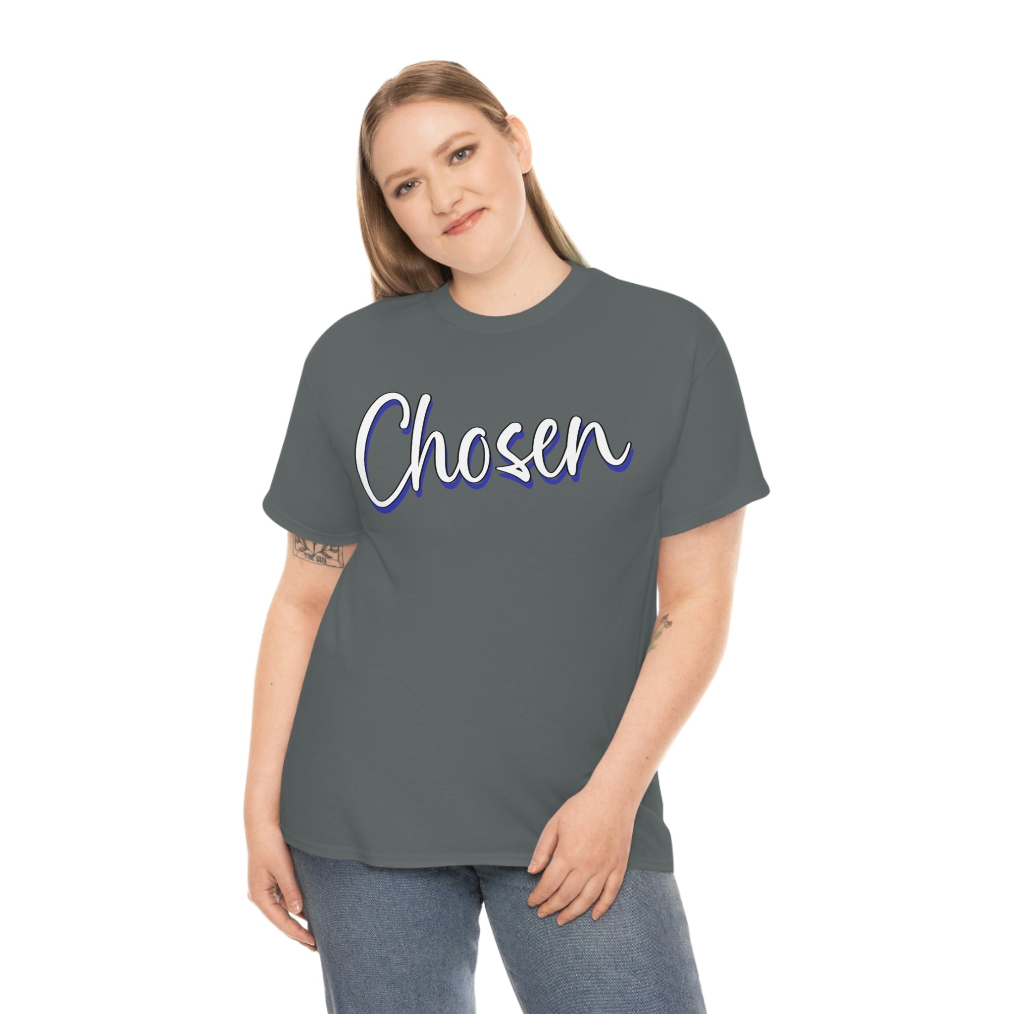 "Chosen" Unisex Heavy Cotton Tee - Infinite Designs LLC