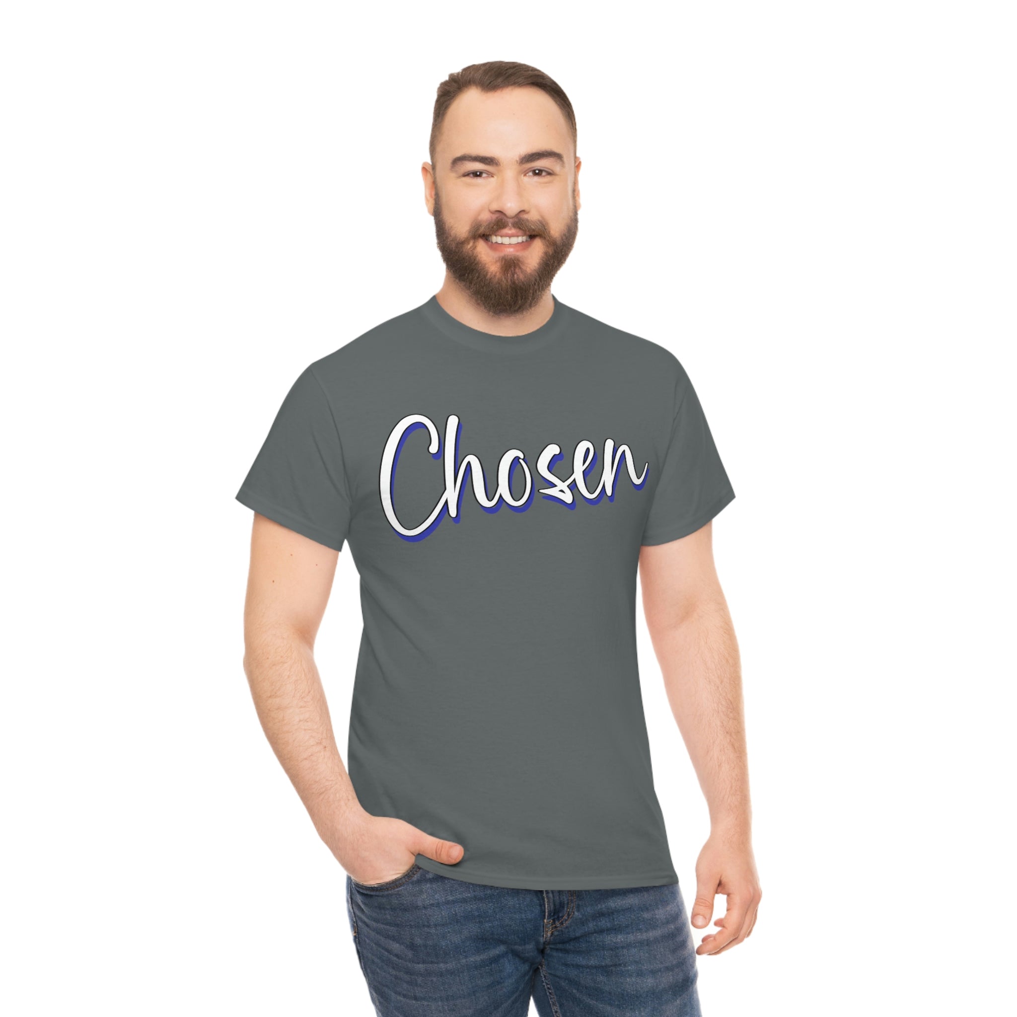 "Chosen" Unisex Heavy Cotton Tee - Infinite Designs LLC