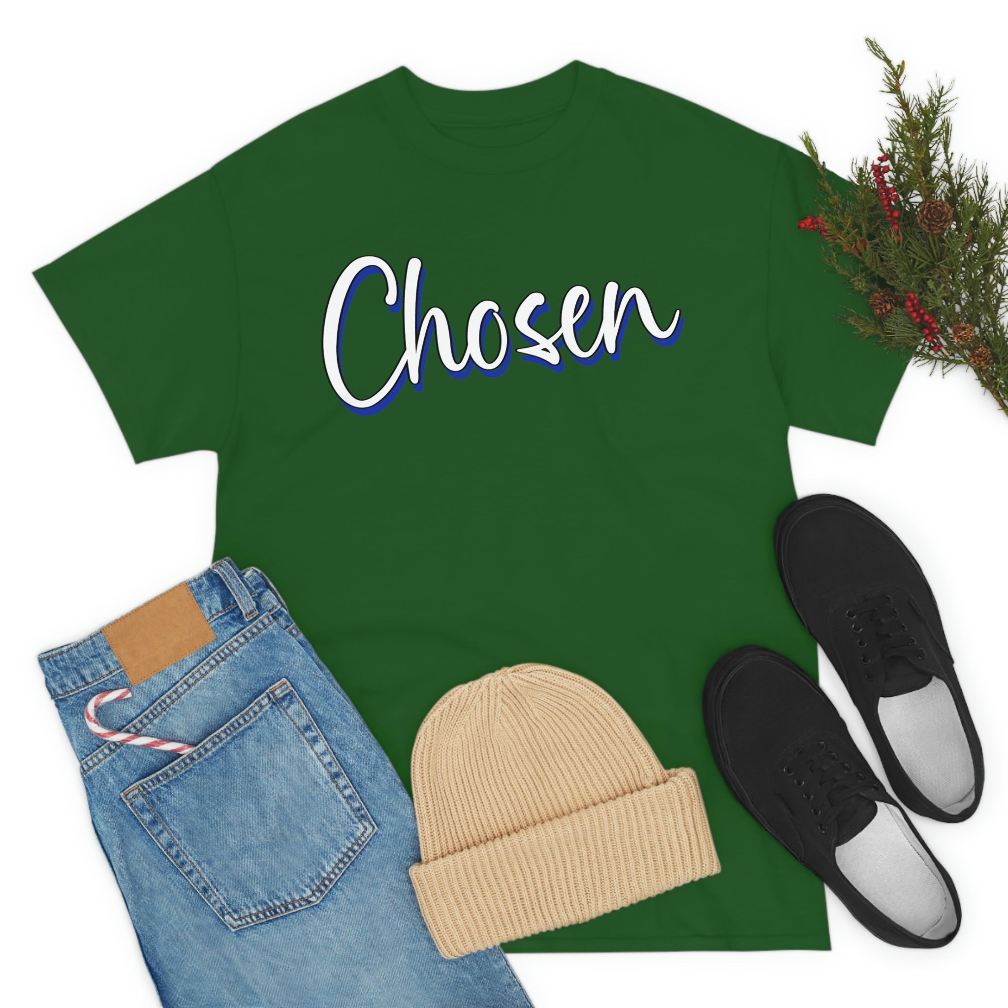 "Chosen" Unisex Heavy Cotton Tee - Infinite Designs LLC