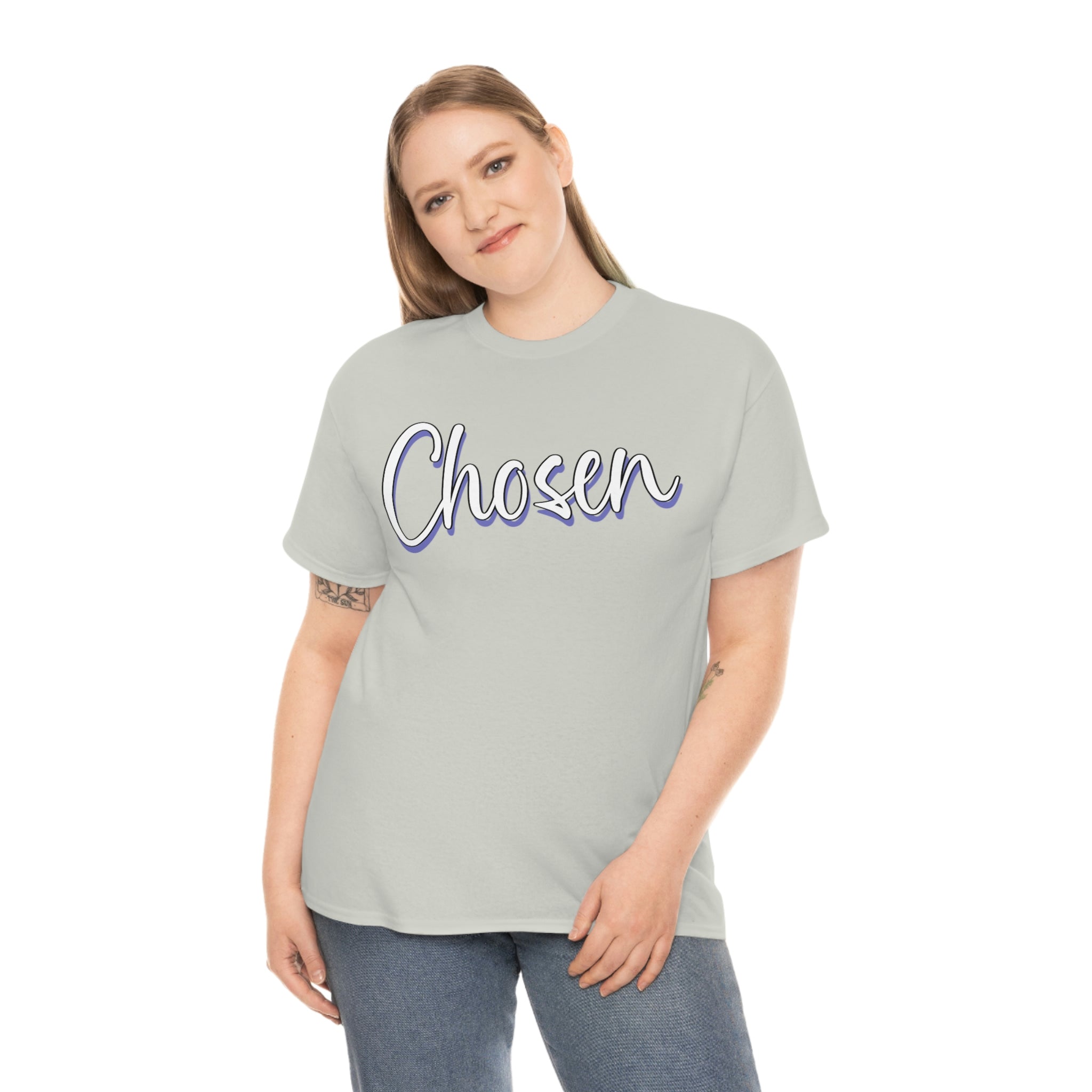 "Chosen" Unisex Heavy Cotton Tee - Infinite Designs LLC