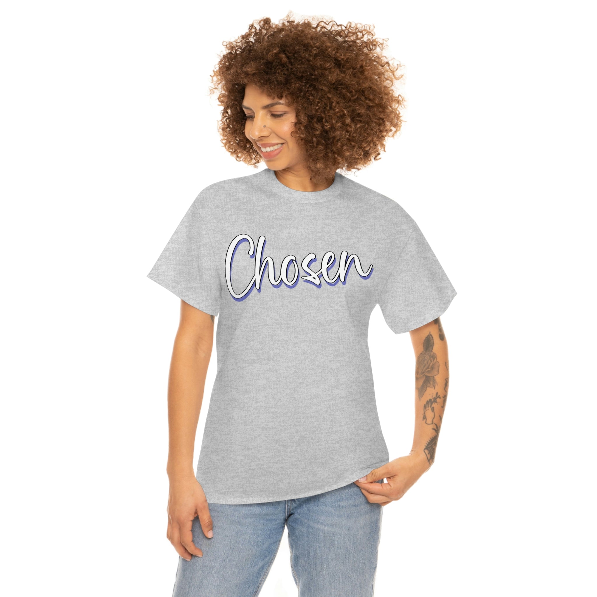 "Chosen" Unisex Heavy Cotton Tee - Infinite Designs LLC