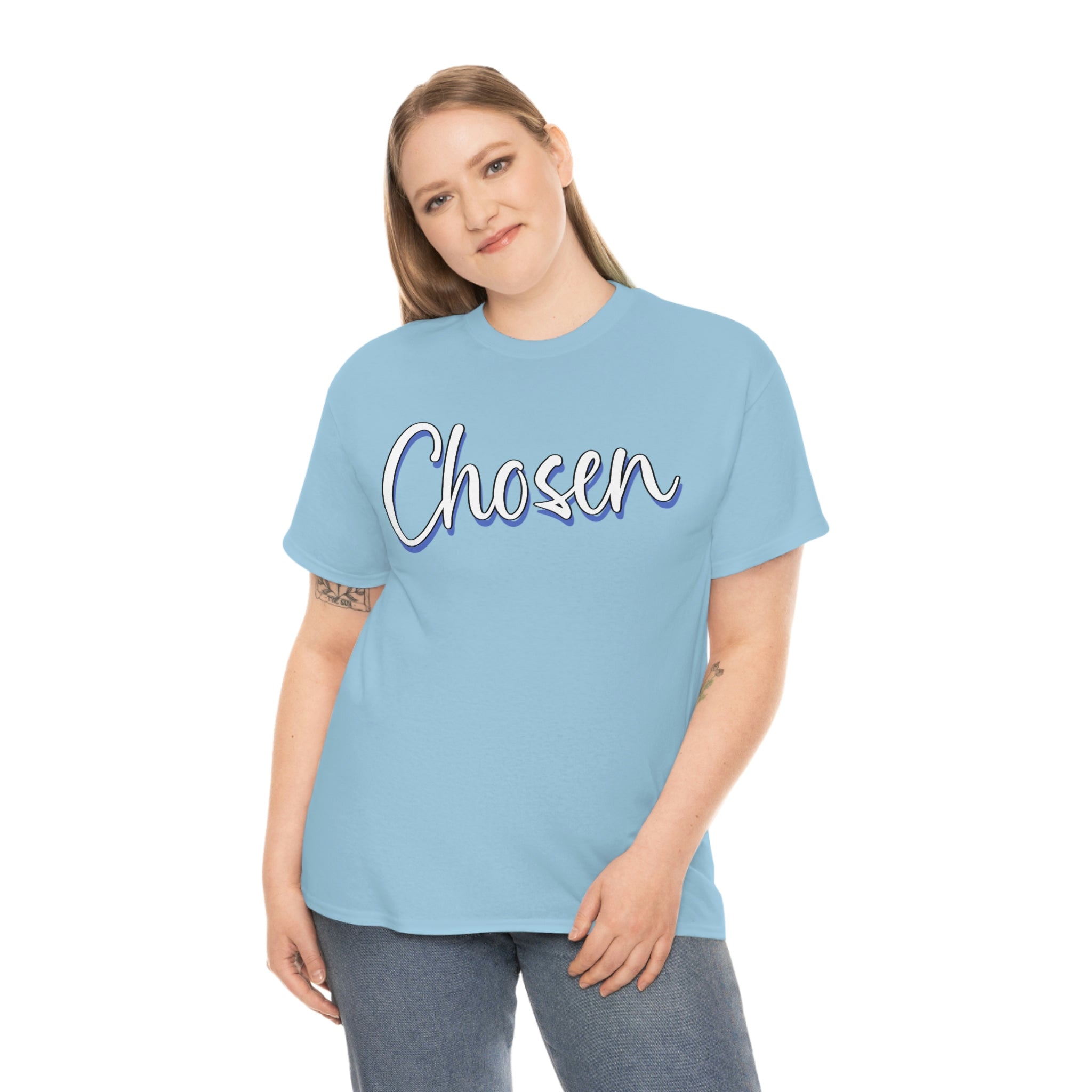 "Chosen" Unisex Heavy Cotton Tee - Infinite Designs LLC