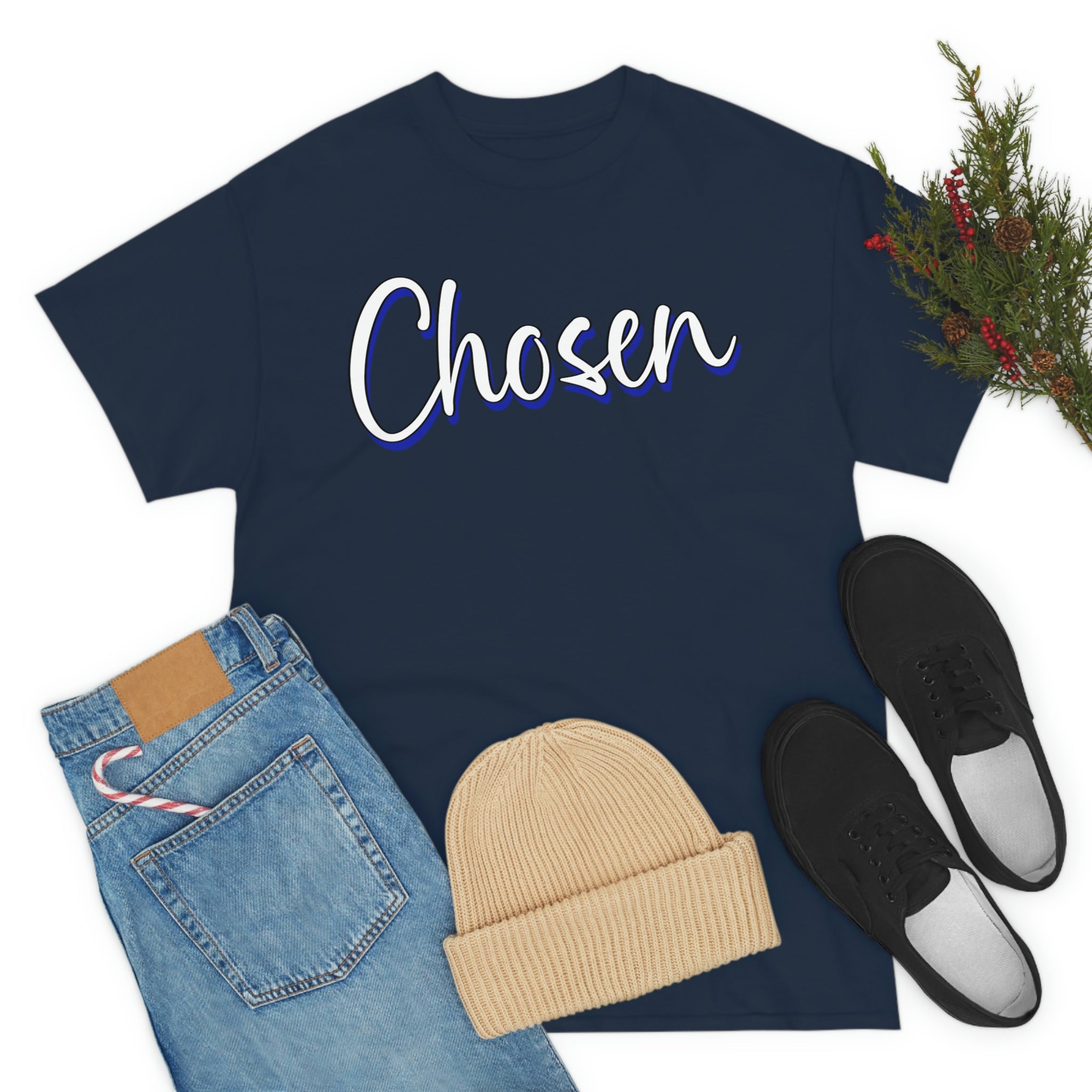 "Chosen" Unisex Heavy Cotton Tee - Infinite Designs LLC
