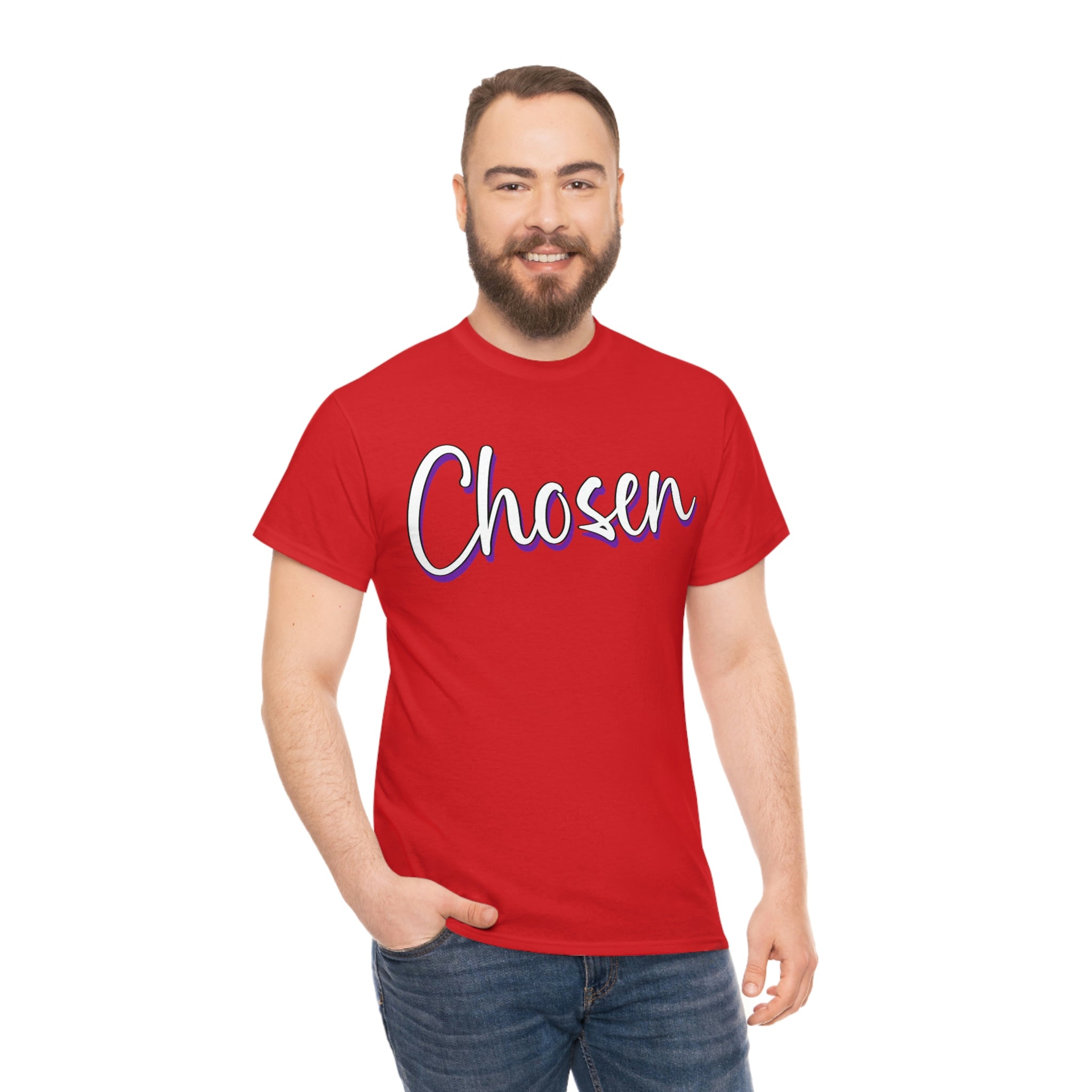"Chosen" Unisex Heavy Cotton Tee - Infinite Designs LLC