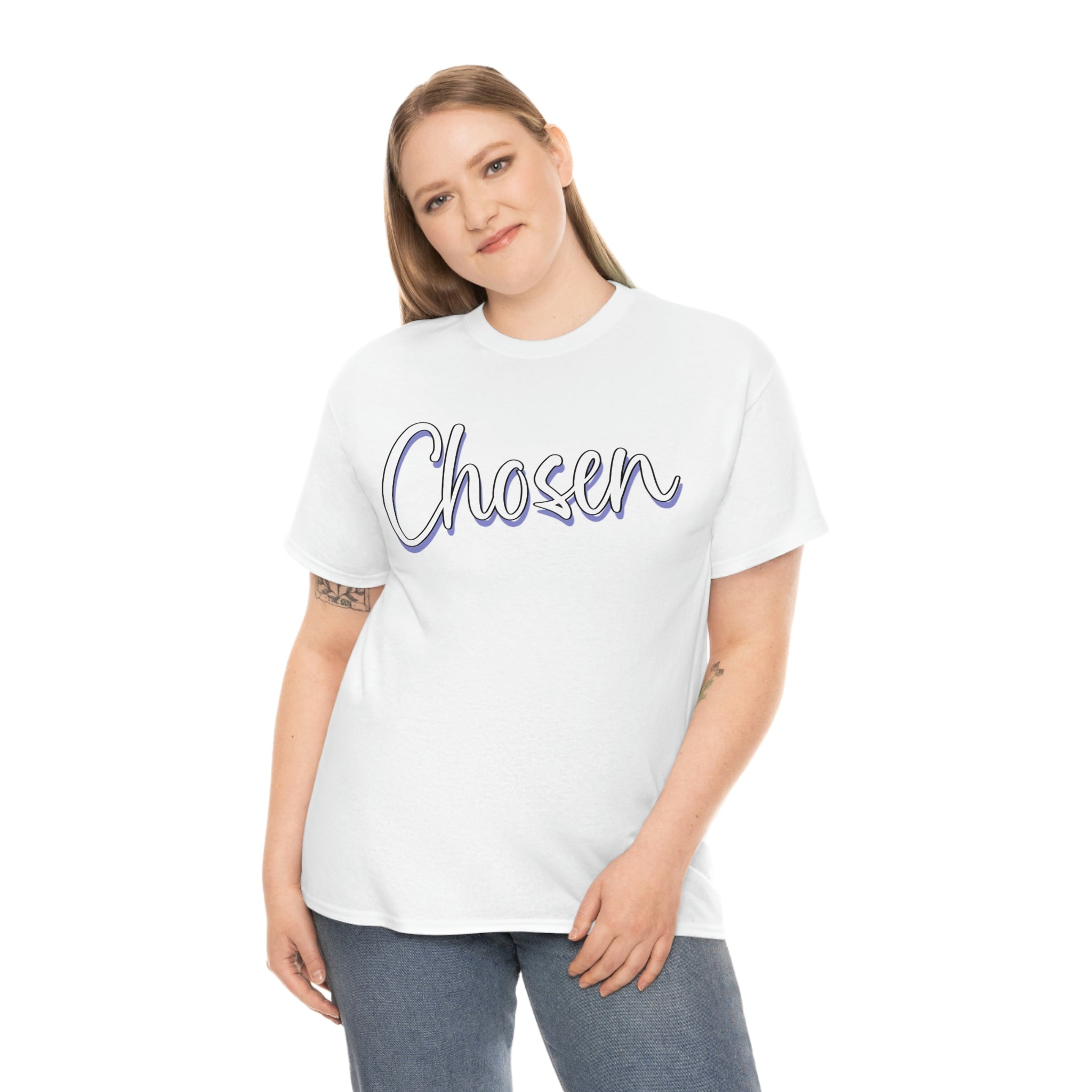 "Chosen" Unisex Heavy Cotton Tee - Infinite Designs LLC