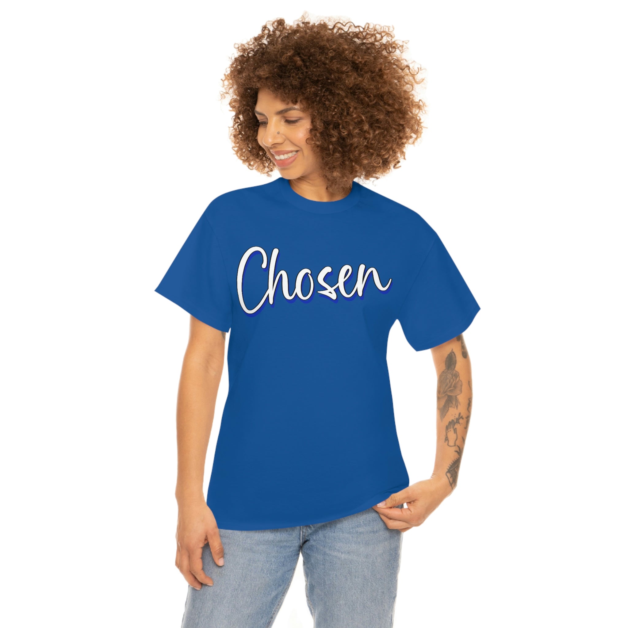 "Chosen" Unisex Heavy Cotton Tee - Infinite Designs LLC