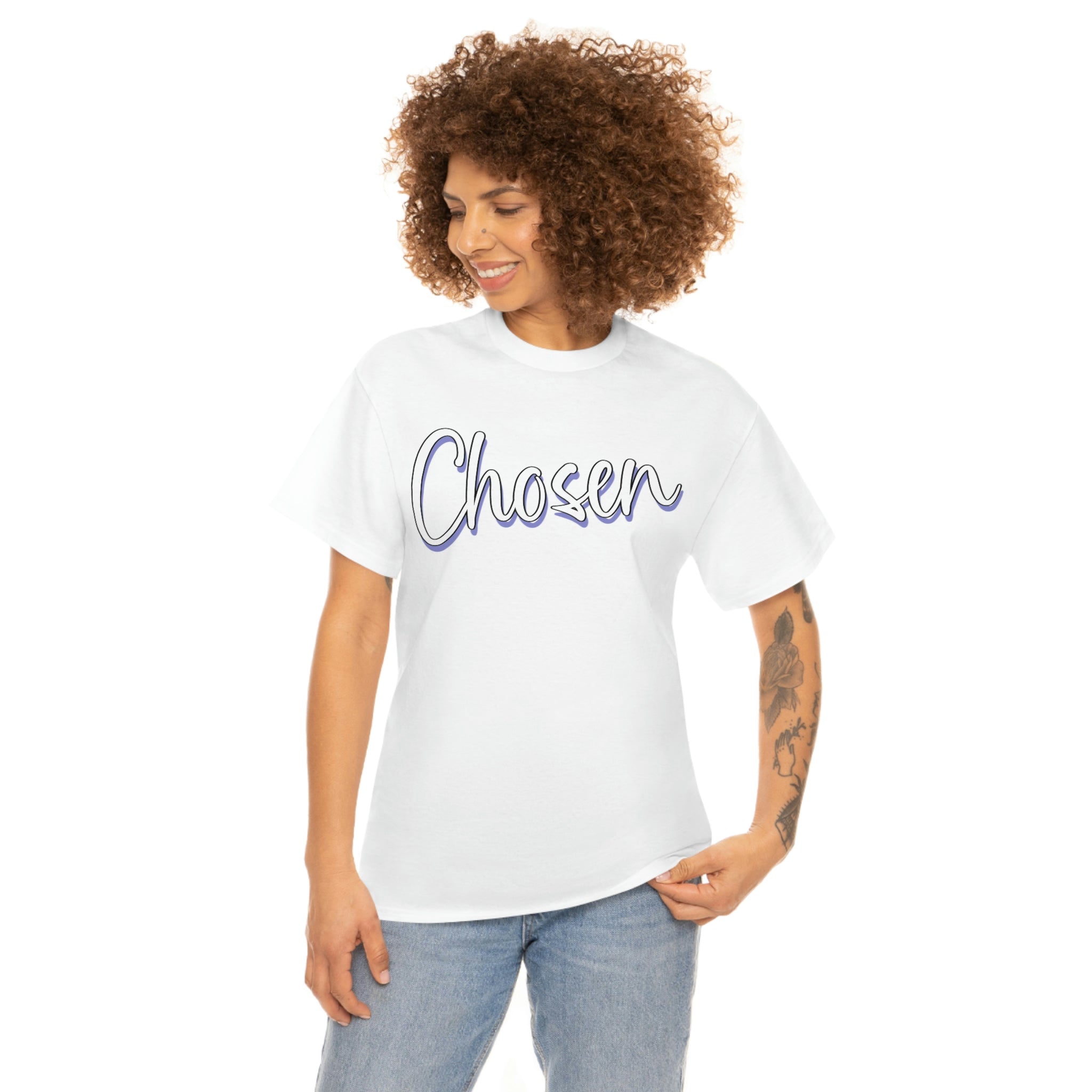 "Chosen" Unisex Heavy Cotton Tee - Infinite Designs LLC