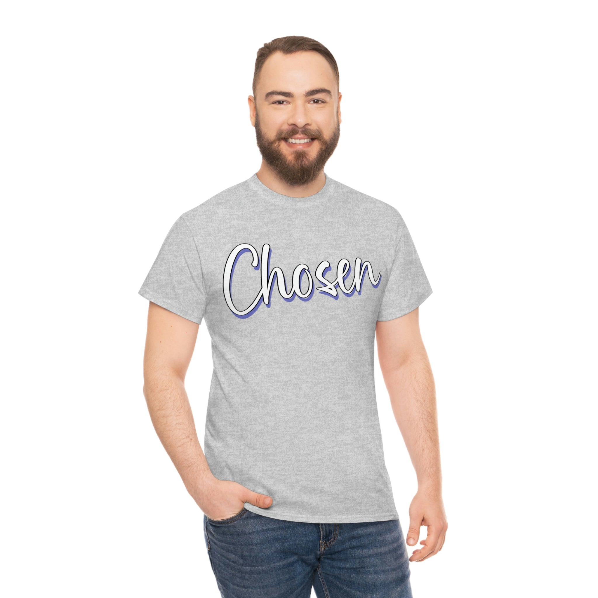 "Chosen" Unisex Heavy Cotton Tee - Infinite Designs LLC