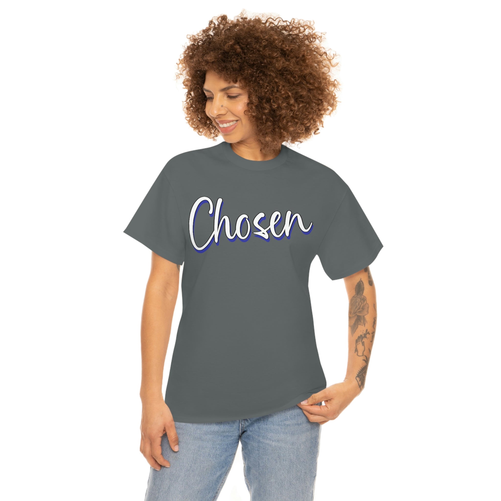 "Chosen" Unisex Heavy Cotton Tee - Infinite Designs LLC