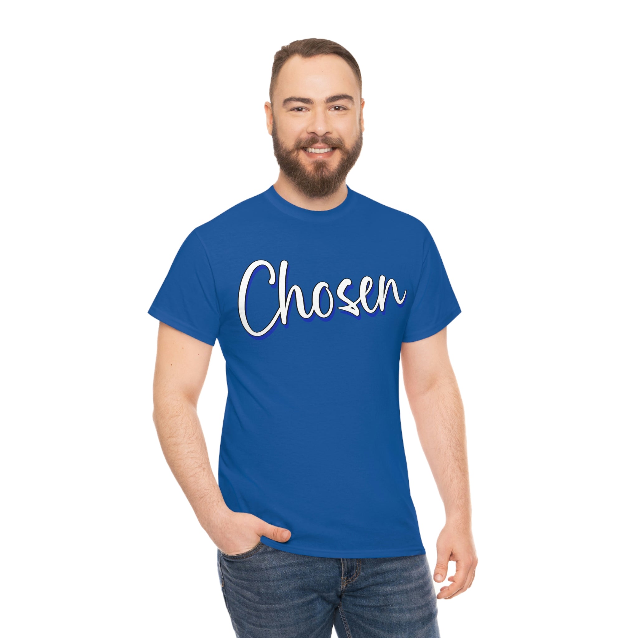 "Chosen" Unisex Heavy Cotton Tee - Infinite Designs LLC