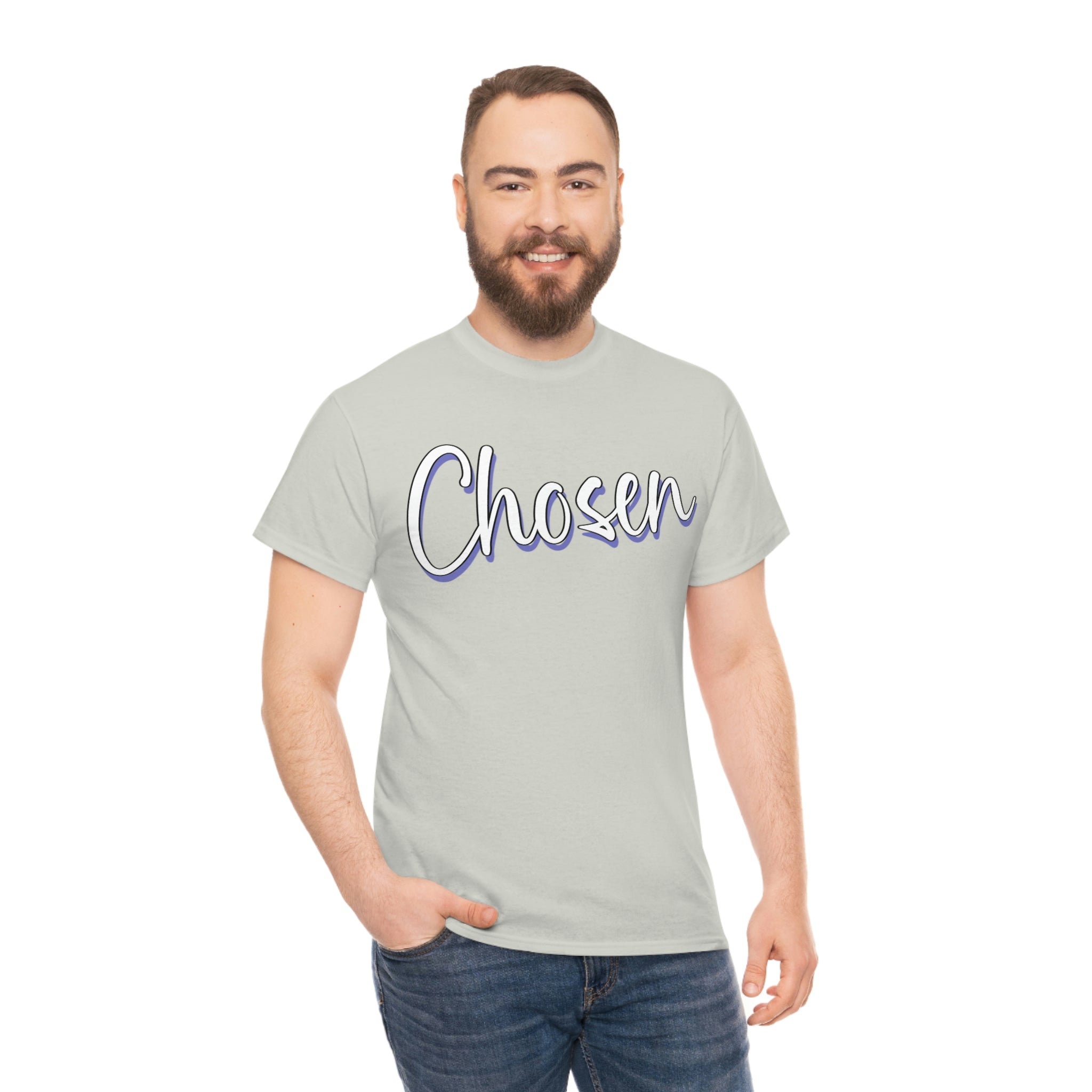 "Chosen" Unisex Heavy Cotton Tee - Infinite Designs LLC